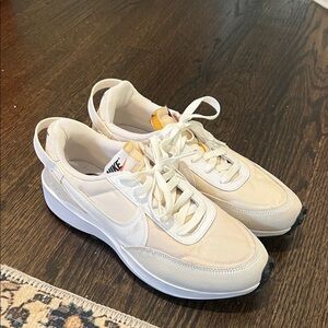 Nike Women's Cream and White Sneakers